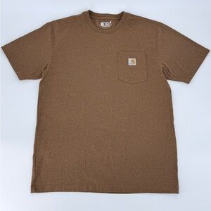 Carhartt K87 Loose Fit Pocket T-Shirt Mens M Brown Copper Heather Workwear Tee